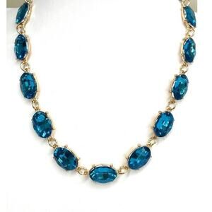 NEW Chunky Necklace Aqua Blue Topaz Turquoise 16" 18" 20" jewelry hot rock AU30
